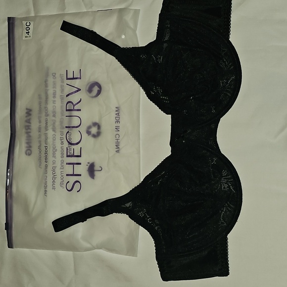 New Shecurve 40C Full Coverage Lace Minimizer bra Black - Picture 1 of 4